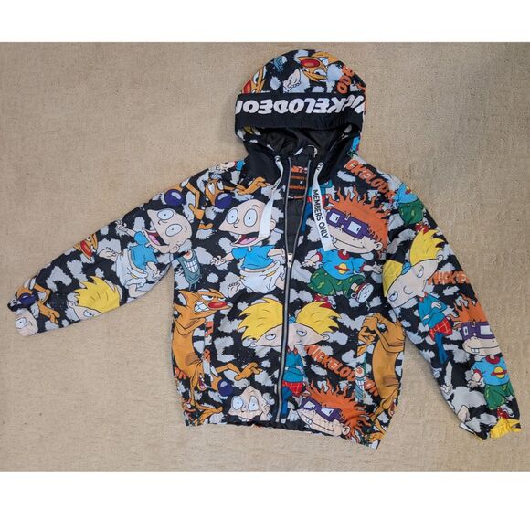 Members Only Nickelodeon Collaboration Hooded Jacket Mens Medium Lightweight - Picture 1 of 13